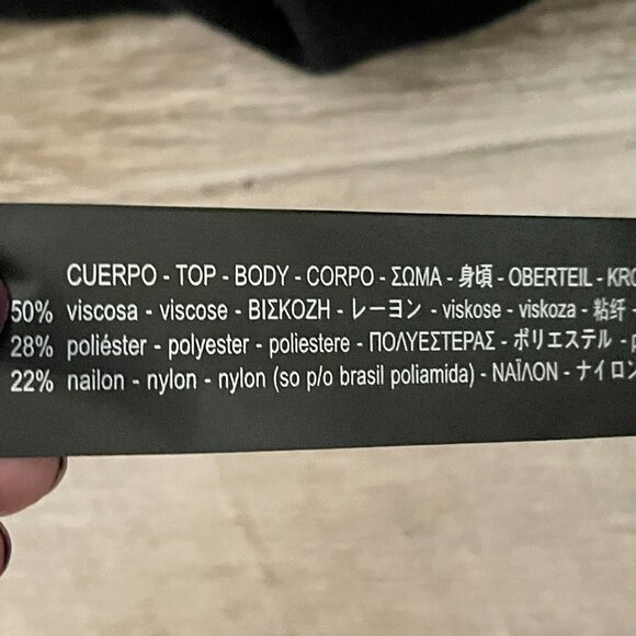 🌺 Zara Boho Black Floral Lace Sheer Back Relaxed Fit Pullover Sweater Size S - Picture 9 of 10